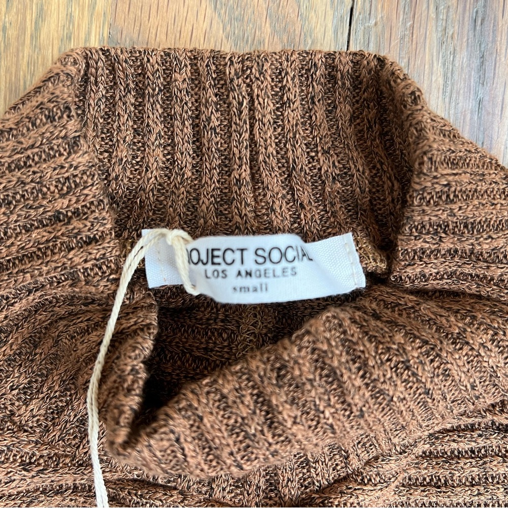 Project Social T women’s Turtleneck Sweater in Brown